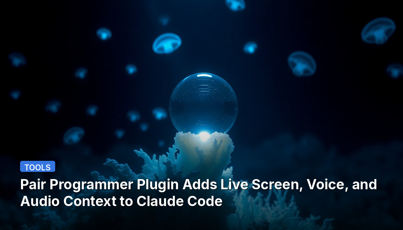 Plugin Pair Programmer Adiciona Tela ao Vivo, Voz e Contexto de Áudio ao Claude Code