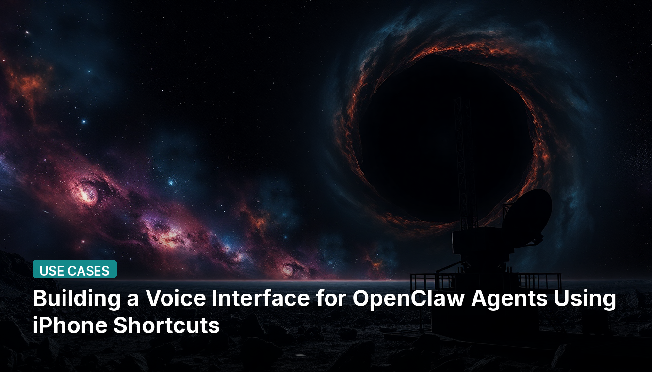 iPhone 단축어를 사용하여 OpenClaw 에이전트용 음성 인터페이스 구축하기