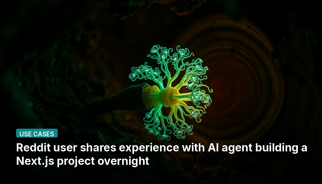 Usuario de Reddit comparte su experiencia con un agente de IA construyendo un proyecto de Next.js durante la noche