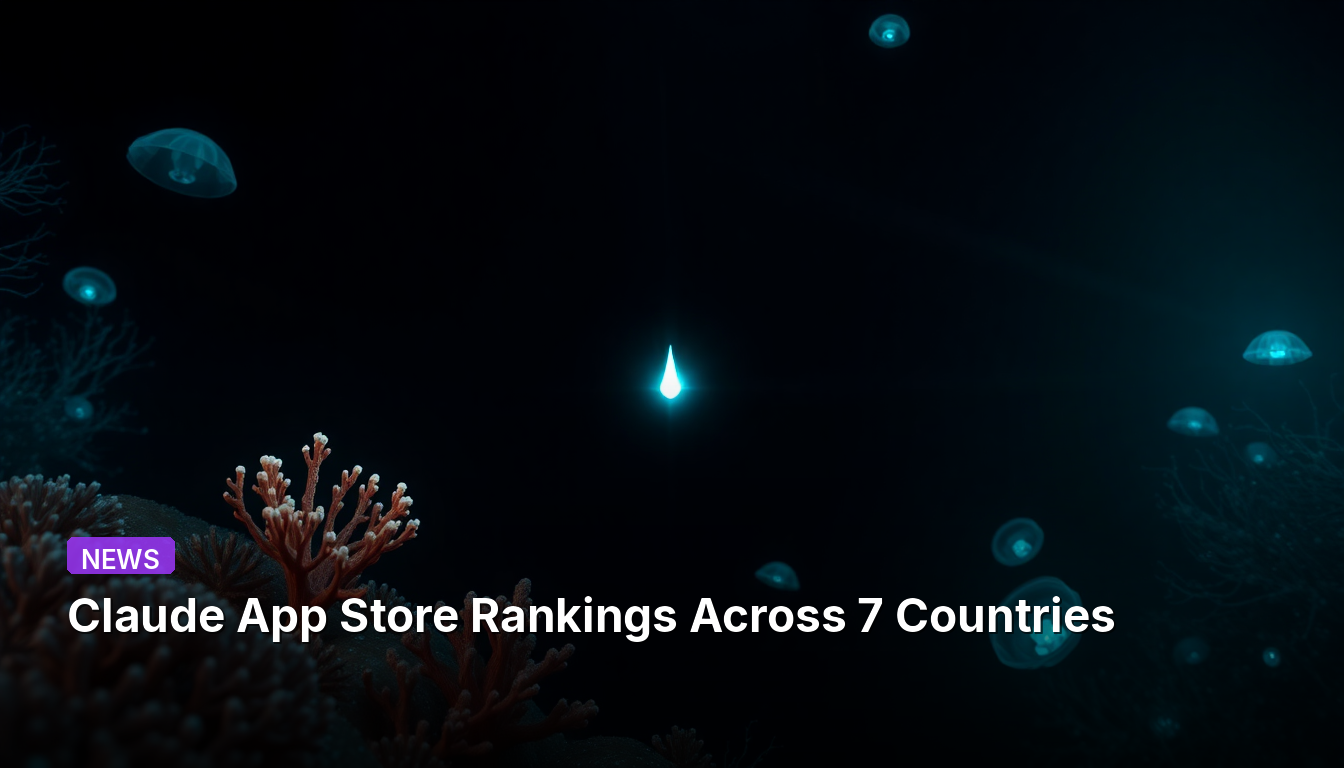Classificações da Claude App Store em 7 Países