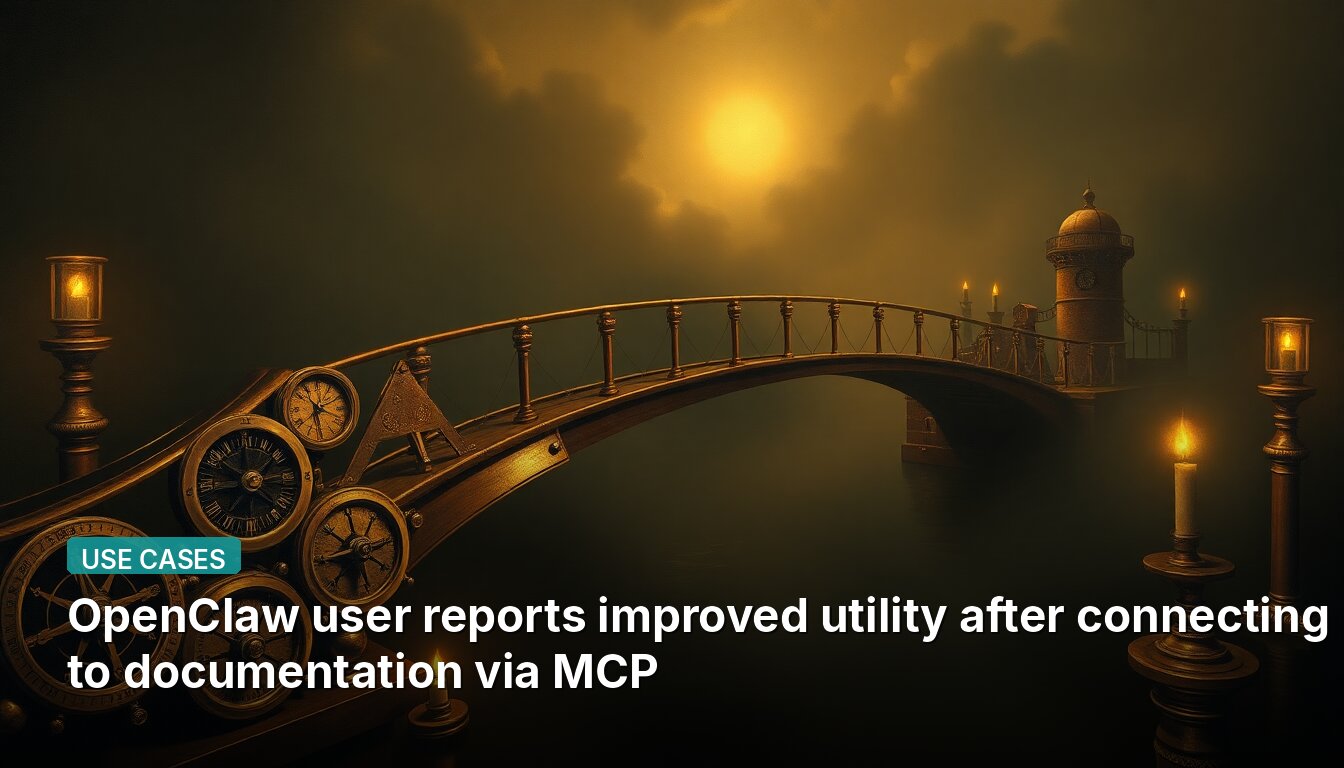 OpenClaw user reports improved utility after connecting to documentation via MCP