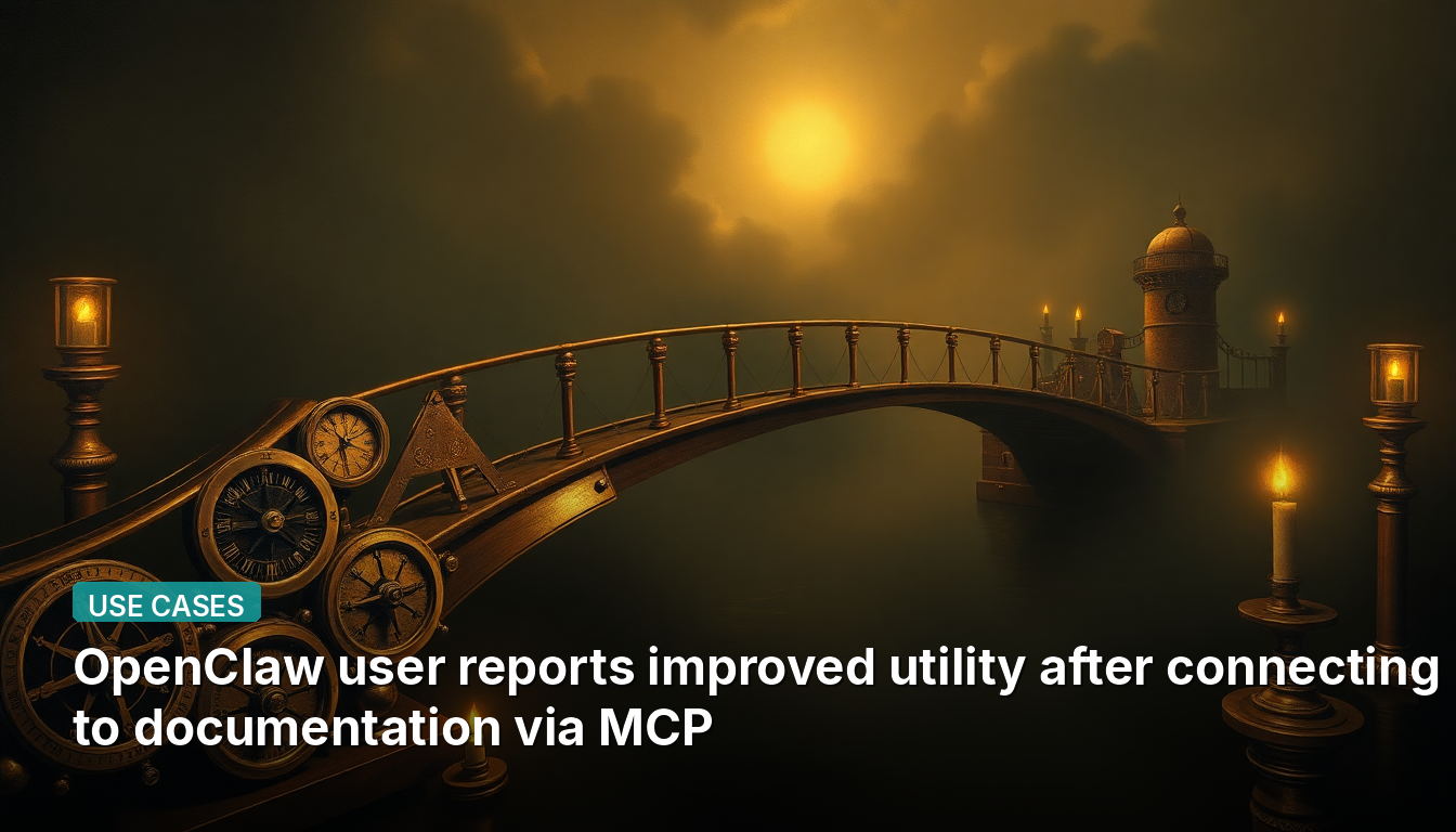 Utilisateur d'OpenClaw signale une meilleure utilité après connexion à la documentation via MCP