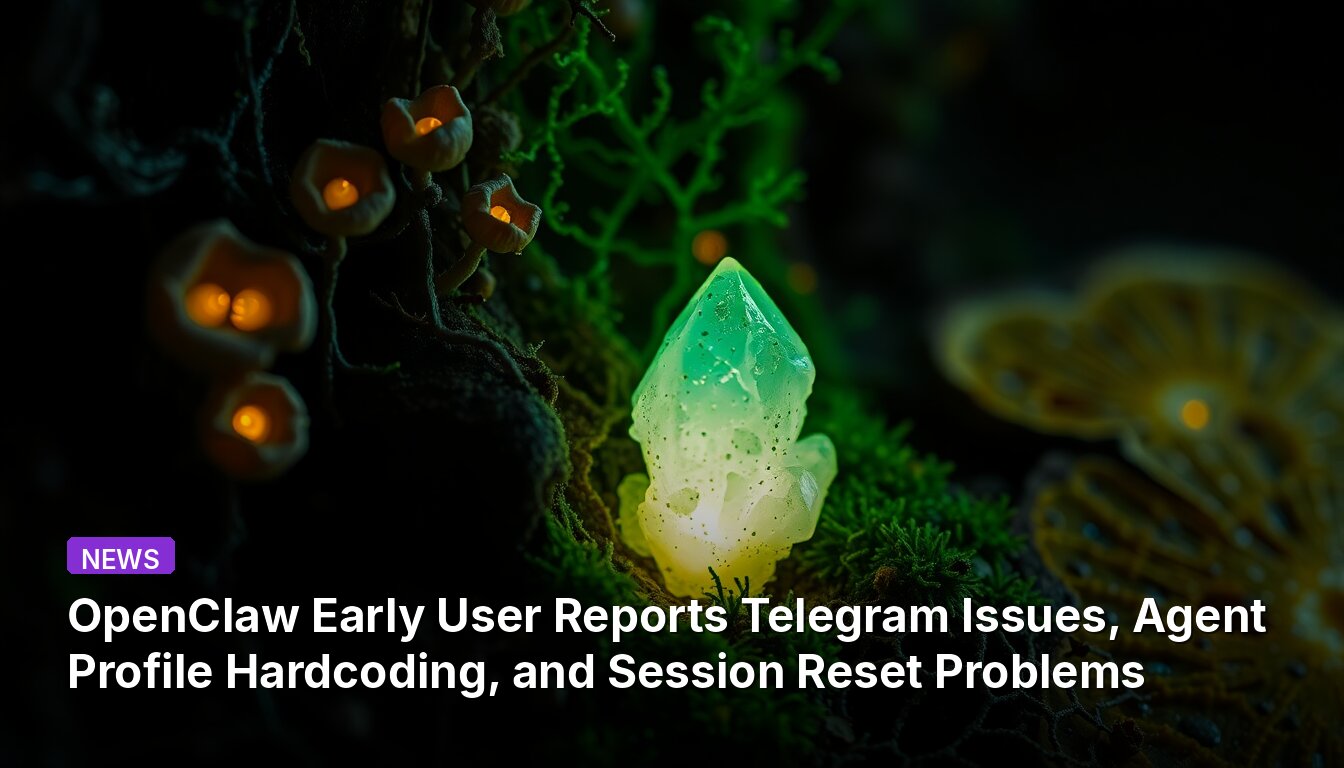 Relatórios de Usuários Iniciais do OpenClaw Apontam Problemas no Telegram, Perfil de Agente Hardcoded e Problemas de Redefinição de Sessão