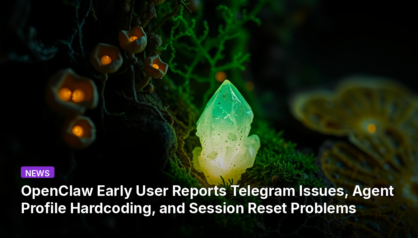 OpenClawの初期ユーザーレポート：Telegramの問題、エージェントプロファイルのハードコーディング、セッションリセットに関する問題