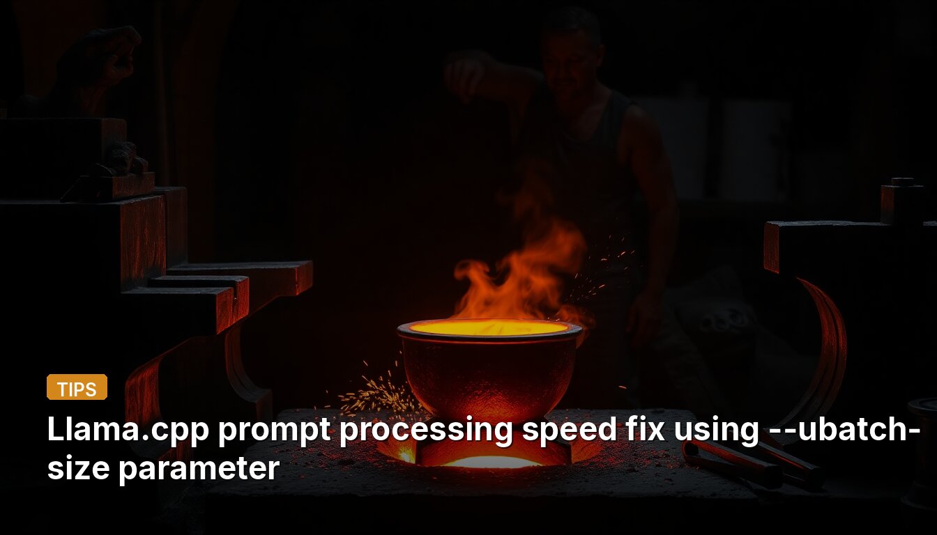 Llama.cpp prompt processing speed fix using --ubatch-size parameter