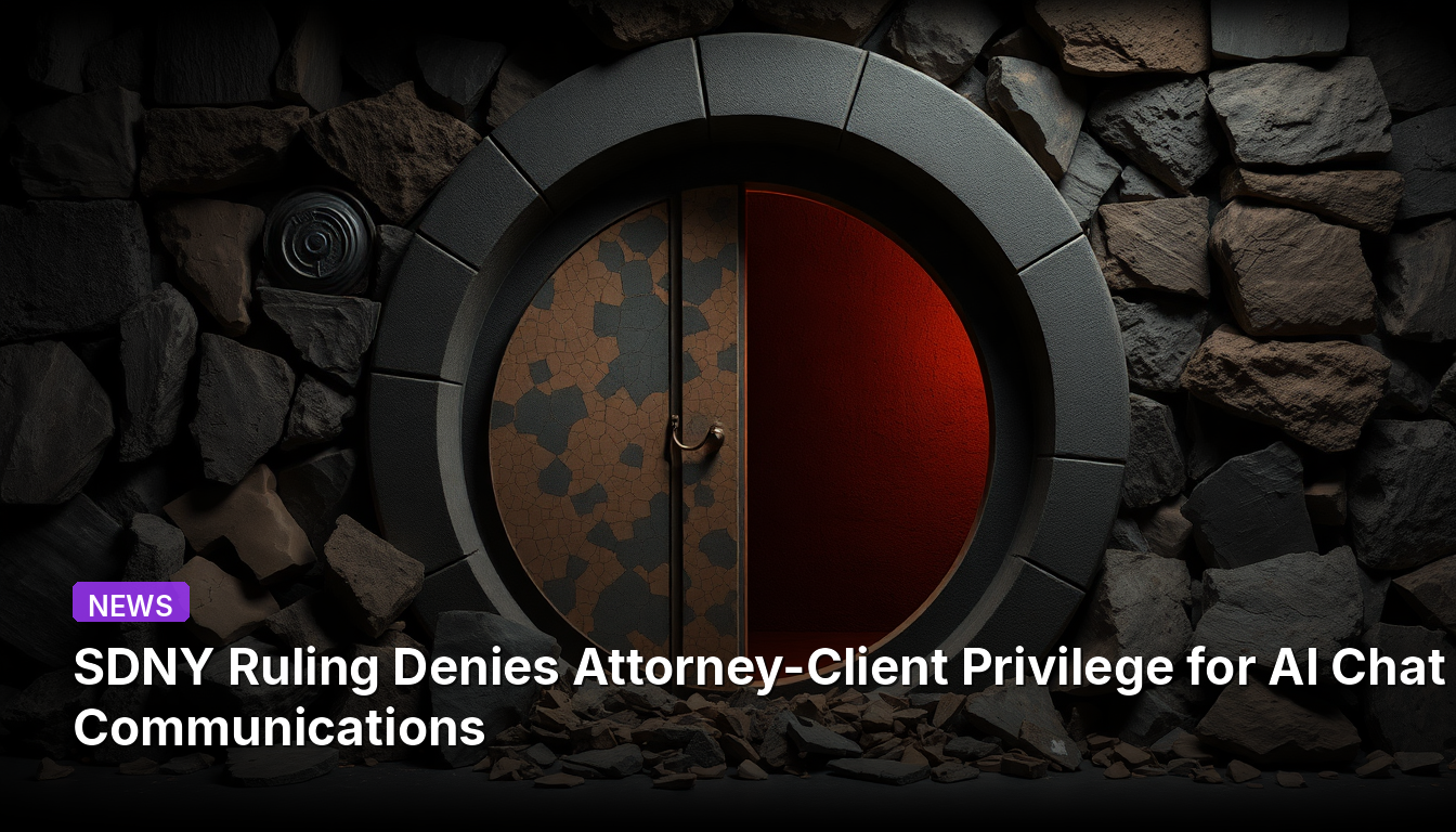 Règlement du SDNY rejetant le privilège avocat-client pour les communications par IA