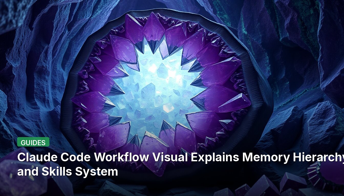 Claude Code Workflow Visual erklärt Speicherhierarchie und Fähigkeitensystem