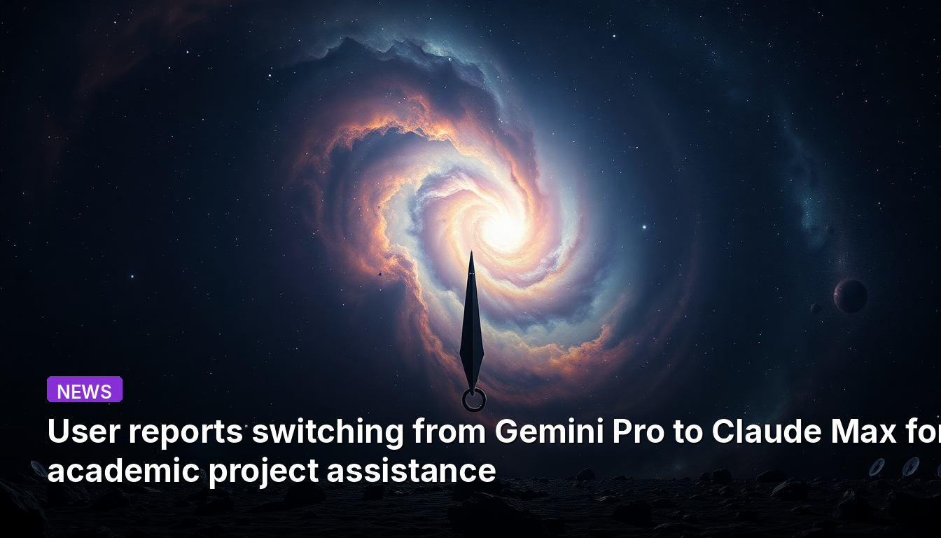 ユーザーは、学術プロジェクトの支援のためにGemini ProからClaude Maxへの切り替えを報告しています。