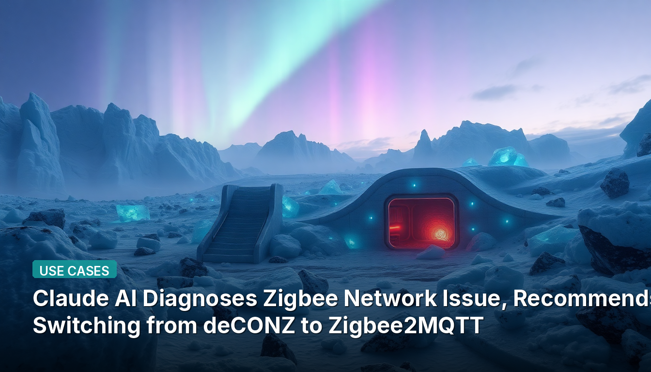 클로드 AI, 지그비 네트워크 문제 진단 후 deCONZ에서 Zigbee2MQTT로 전환 권고