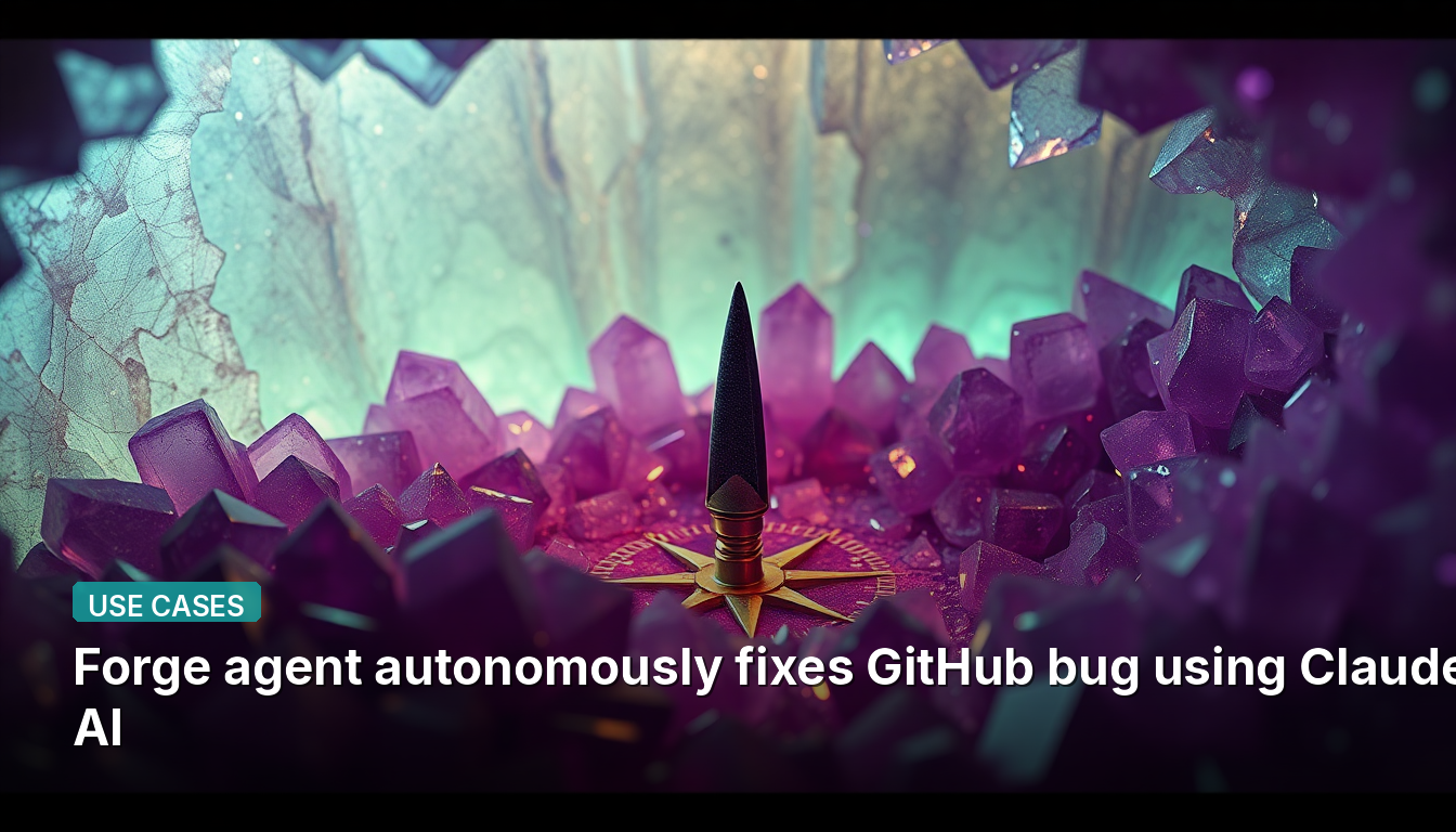 L'agent Forge corrige de manière autonome un bug GitHub en utilisant l'IA Claude.