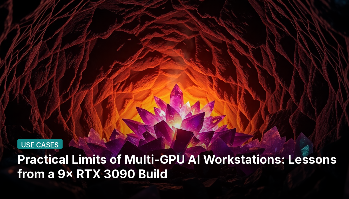 Limites Práticos de Estações de Trabalho de IA com Múltiplas GPUs: Lições de uma Configuração com 9× RTX 3090