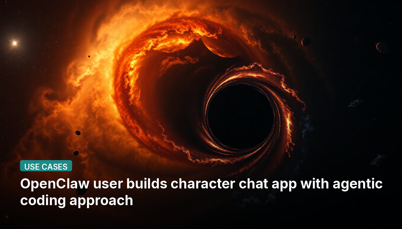 Utilisateur d'OpenClaw crée une application de chat de personnages avec une approche de codage agentique