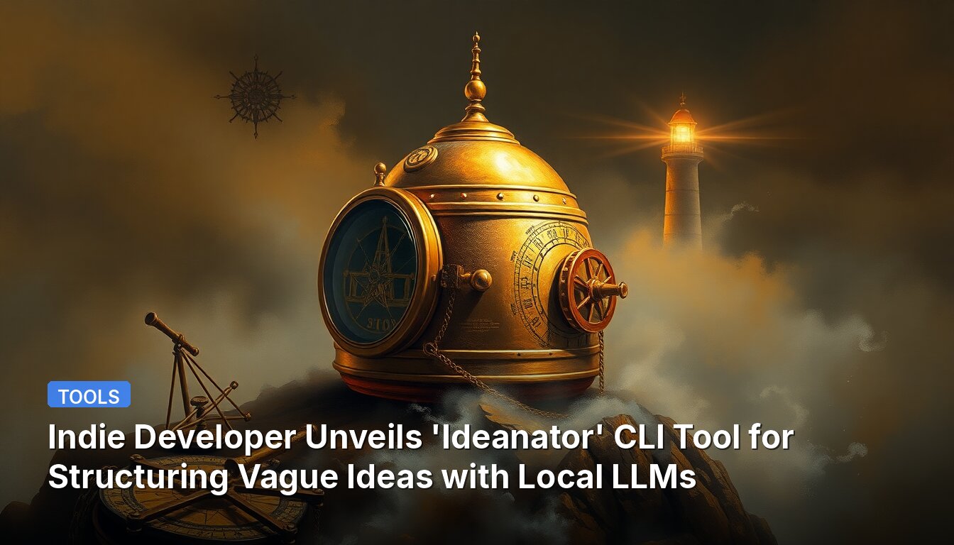 Инди-разработчик представил CLI-инструмент 'Ideanator' для структурирования неопределенных идей с помощью локальных языковых моделей.
