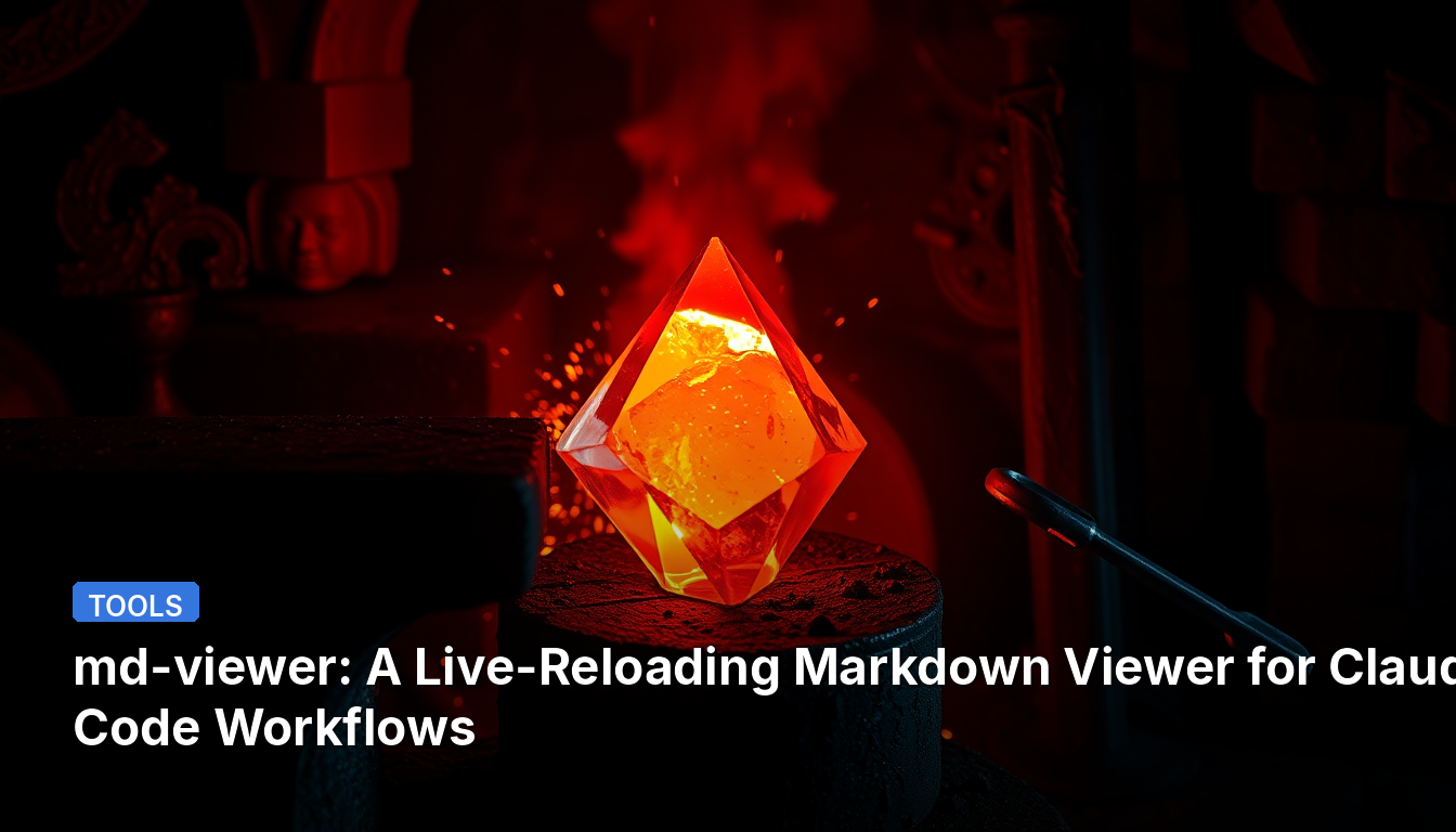 md-viewer : Un visualiseur Markdown avec rechargement en direct pour les flux de travail de code Claude