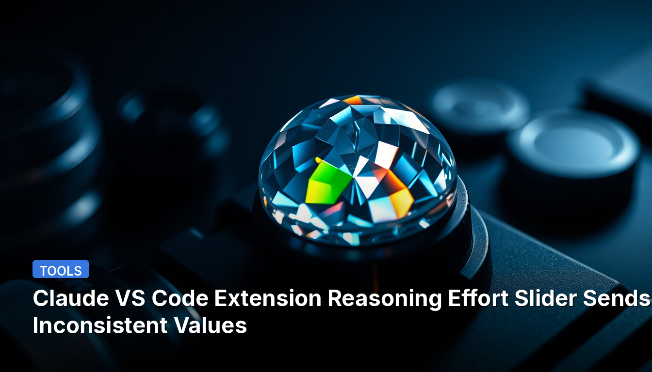 Extension VS Code de Claude - Le curseur d'effort de raisonnement envoie des valeurs incohérentes