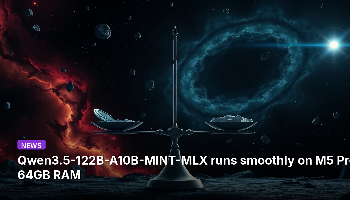 Qwen3.5-122B-A10B-MINT-MLX fonctionne parfaitement sur M5 Pro avec 64 Go de RAM.
