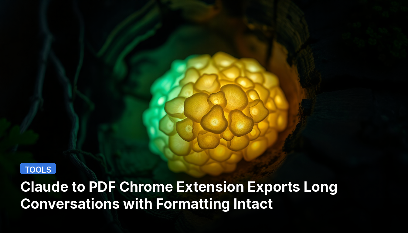 Claude to PDF Chrome拡張機能は、長い会話を書式を保ったままエクスポートします