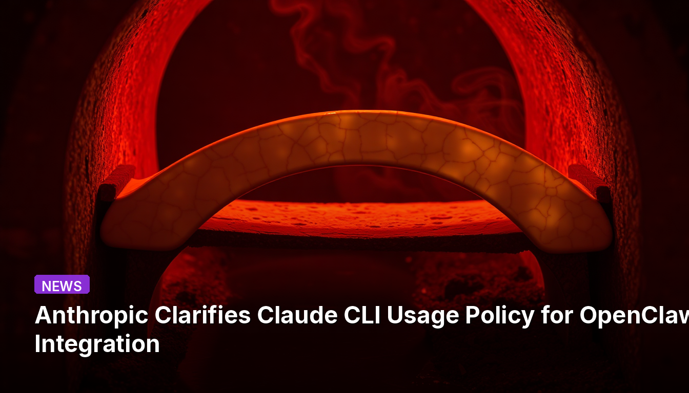 Anthropic clarifie la politique d'utilisation du CLI Claude pour l'intégration OpenClaw