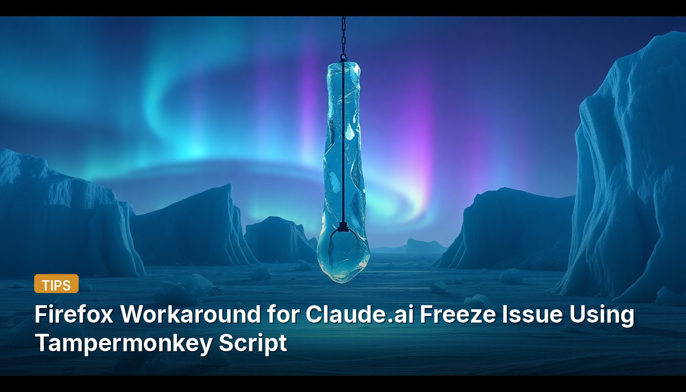 Solution de contournement pour Firefox pour le problème de gel de Claude.ai utilisant un script Tampermonkey