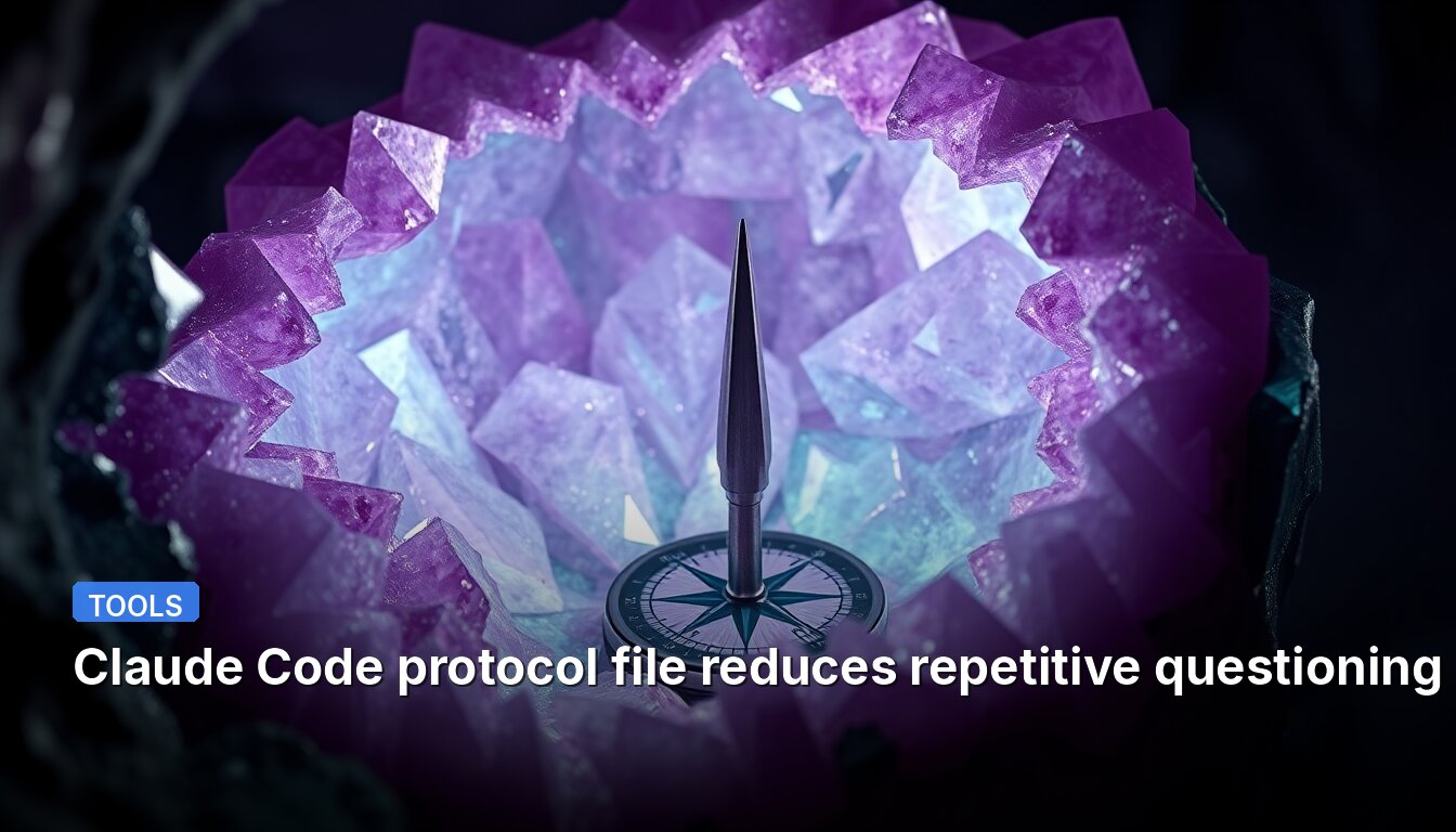 El archivo de protocolo de Claude Code reduce las preguntas repetitivas.