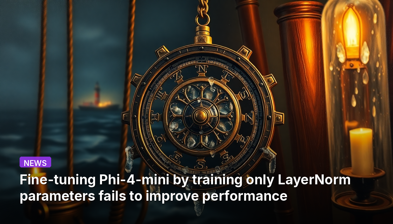 Phi-4-miniのLayerNormパラメータのみを訓練する微調整は、性能向上に失敗しました。