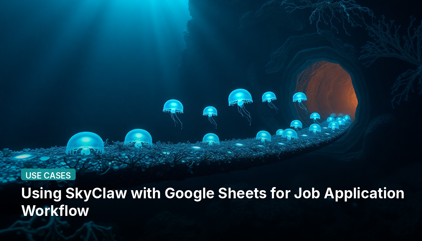 Usando o SkyClaw com o Google Sheets para o Fluxo de Trabalho de Candidatura a Empregos