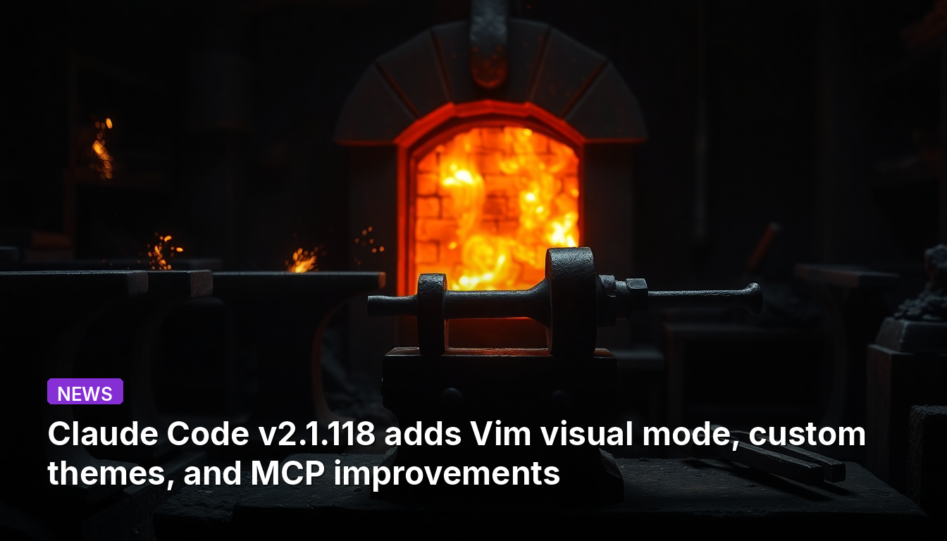Claude Code v2.1.118 ajoute le mode visuel Vim, des thèmes personnalisés et des améliorations MCP.