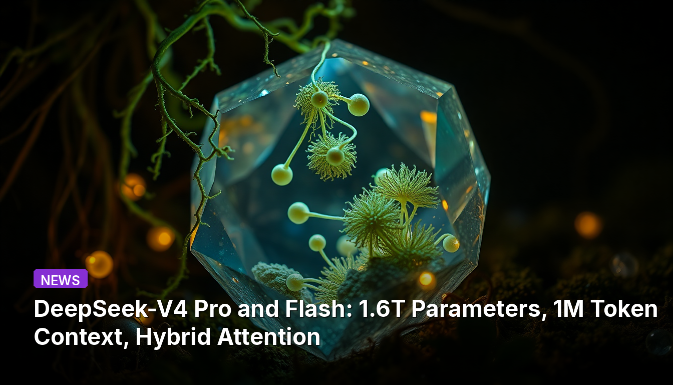 DeepSeek-V4 ProおよびFlash:1.6Tパラメータ、100万トークンコンテキスト、ハイブリッドアテンション