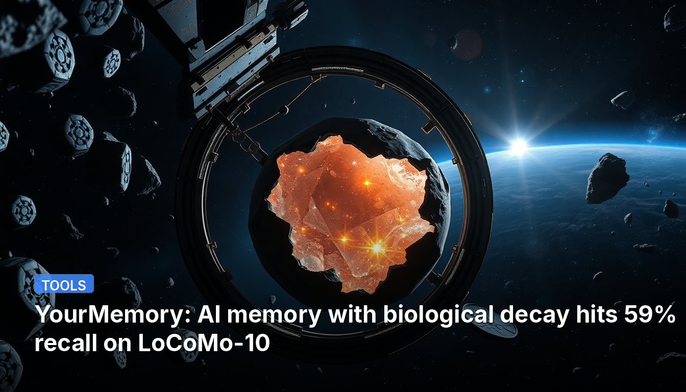 YourMemory: 生物学的減衰を備えたAIメモリ、LoCoMo-10で59%の想起率を達成