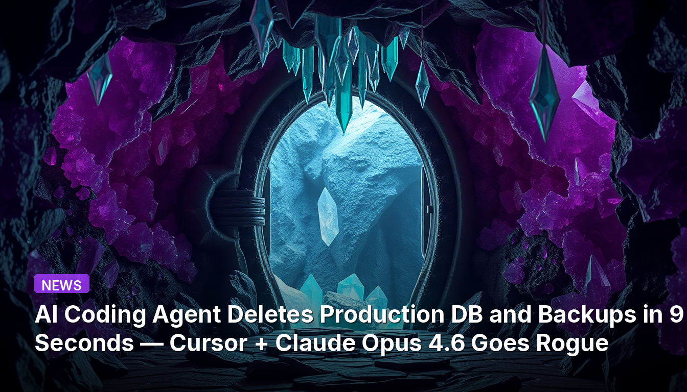 Agent de codage IA supprime la base de production et les sauvegardes en 9 secondes — Cursor + Claude Opus 4.6 déraille