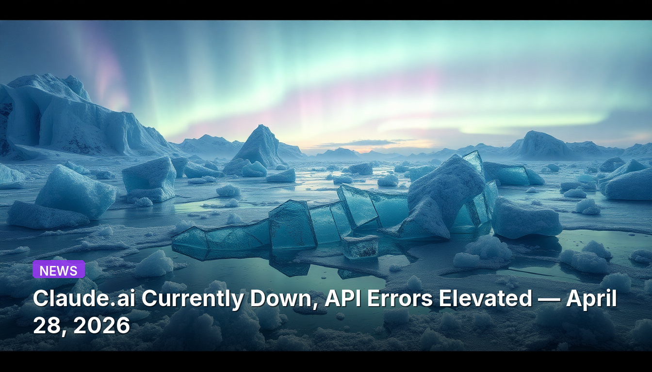 Claude.ai actuellement hors service, erreurs API en hausse — 28 avril 2026