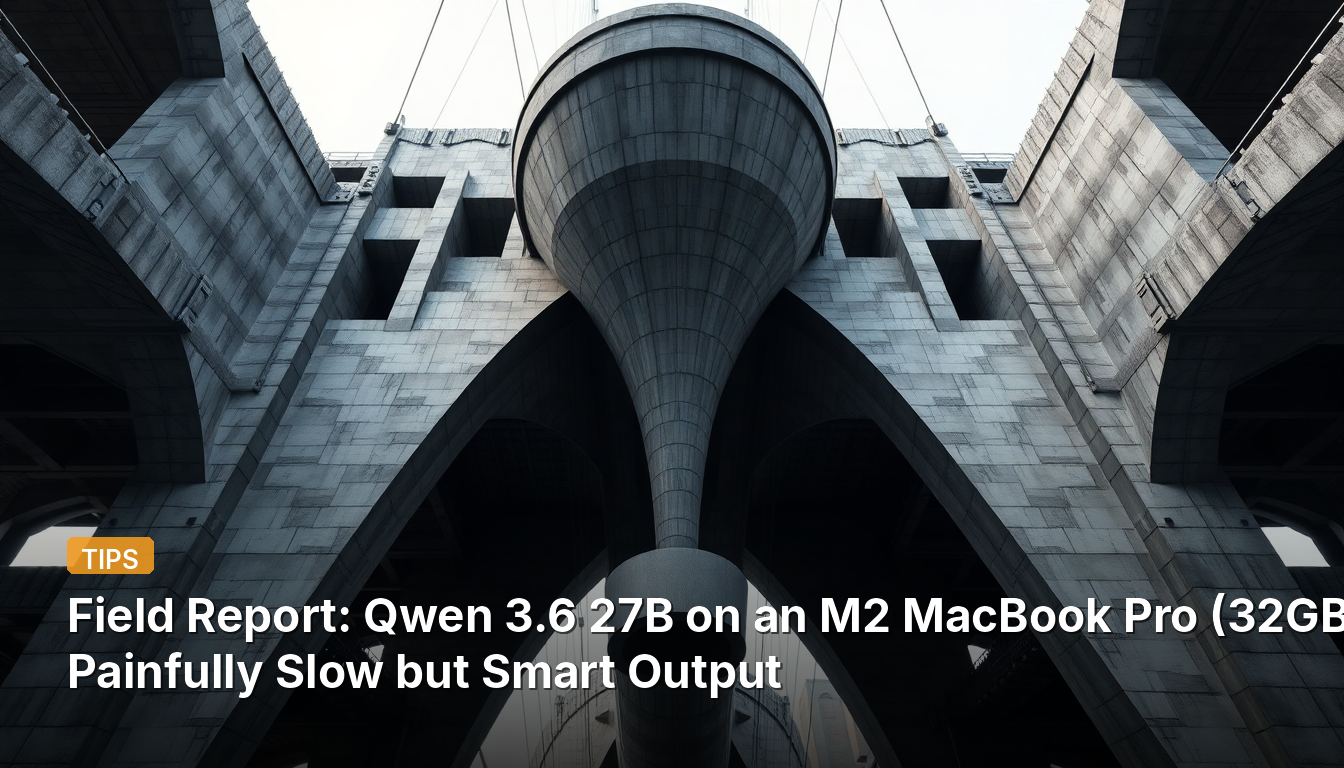 Relatório de Campo: Qwen 3.6 27B em um MacBook Pro M2 (32GB) – Dolorosamente Lento, mas Resposta Inteligente