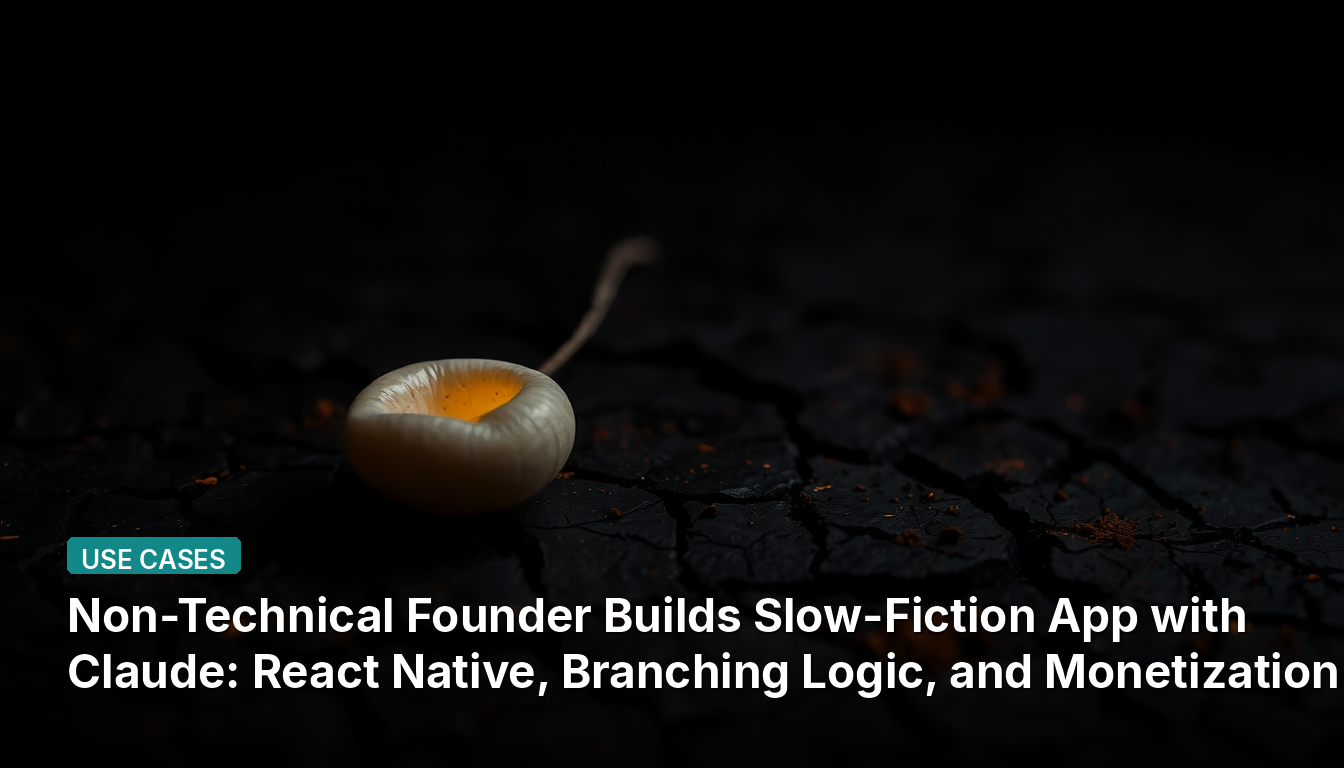 Fundador Não-Técnico Cria Aplicativo de Ficção Lenta com Claude: React Native, Lógica de Ramificação e Monetização