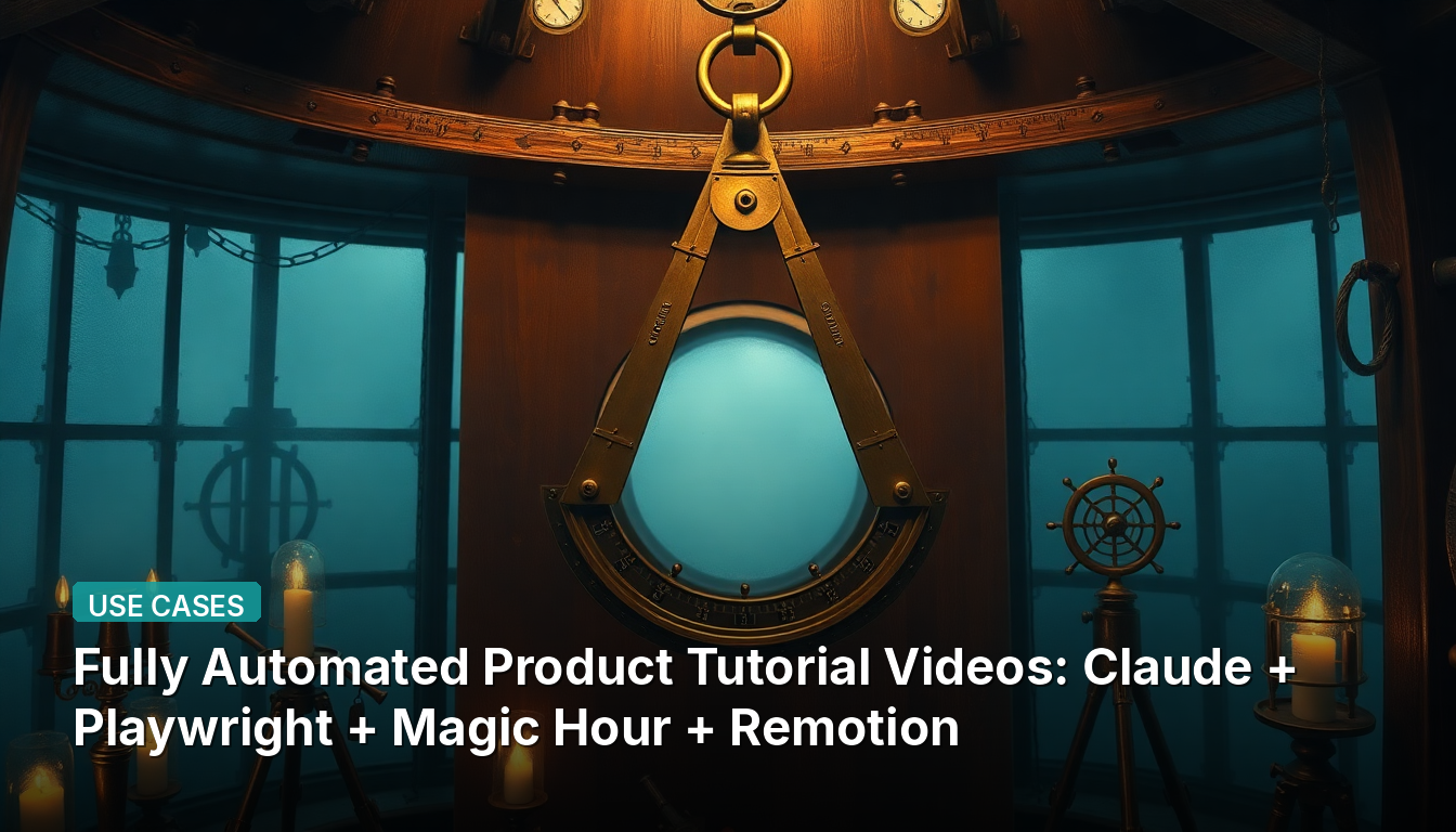 Vidéos de tutoriel produit entièrement automatisées : Claude + Playwright + Magic Hour + Remotion