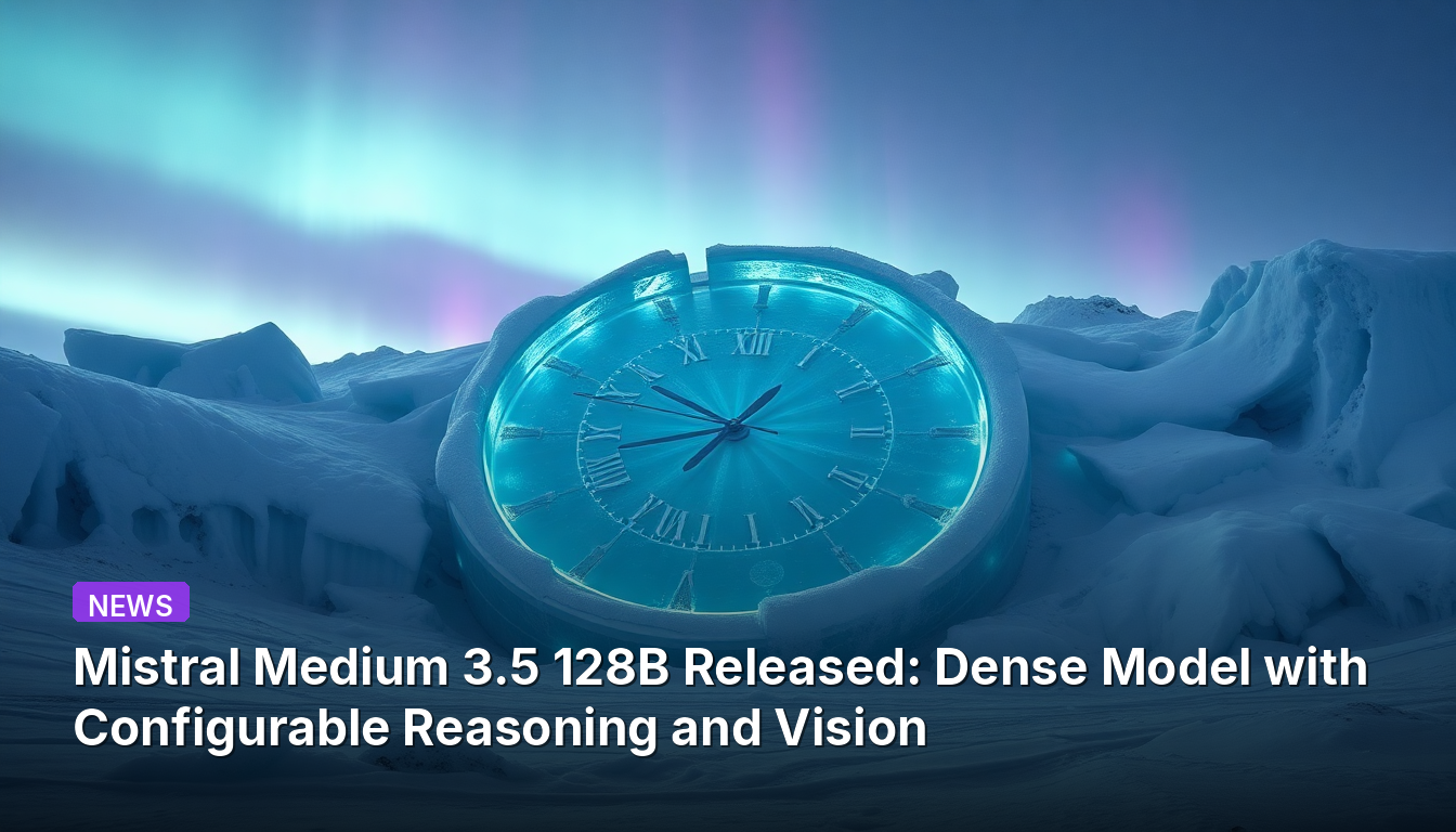 Выпущена модель Mistral Medium 3.5 128B: плотная модель с настраиваемым рассуждением и зрением