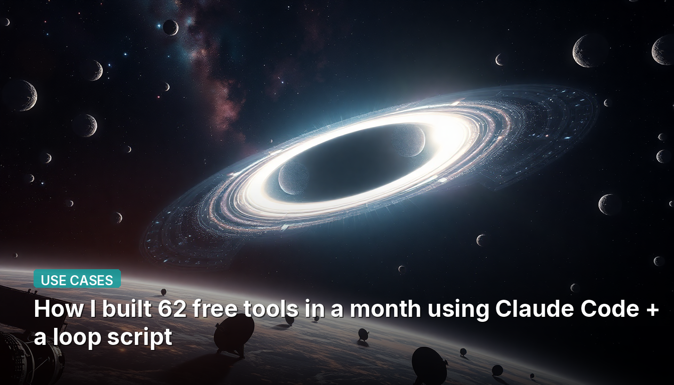 Como criei 62 ferramentas gratuitas em um mês usando Claude Code + um script de loop