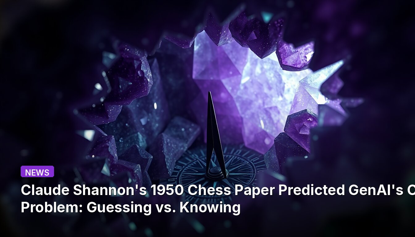 Claude Shannon's 1950 Chess Paper Predicted GenAI's Core Problem: Guessing vs. Knowing