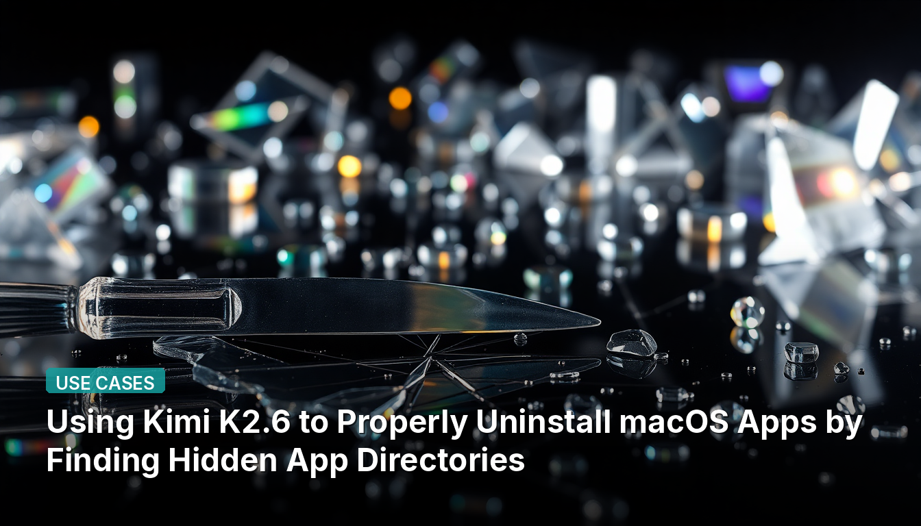 Usando Kimi K2.6 para Desinstalar Corretamente Aplicativos do macOS ao Encontrar Diretórios Ocultos de Aplicativos