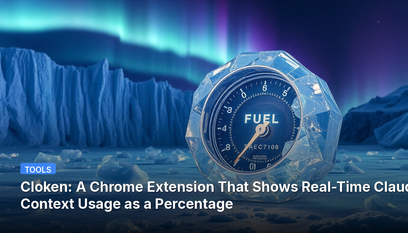Cloken: A Chrome Extension That Shows Real-Time Claude Context Usage as a Percentage