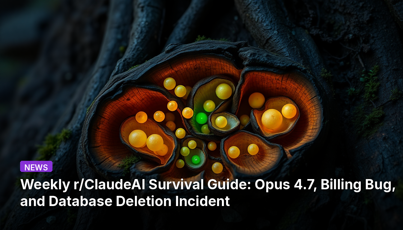 주간 r/ClaudeAI 생존 가이드: Opus 4.7, 청구 버그, 데이터베이스 삭제 사고