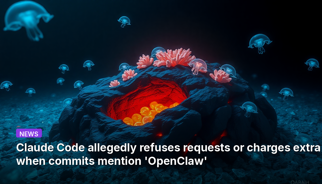 Claude Code가 'OpenClaw' 언급된 커밋에 대해 요청을 거부하거나 추가 요금을 청구한다는 주장