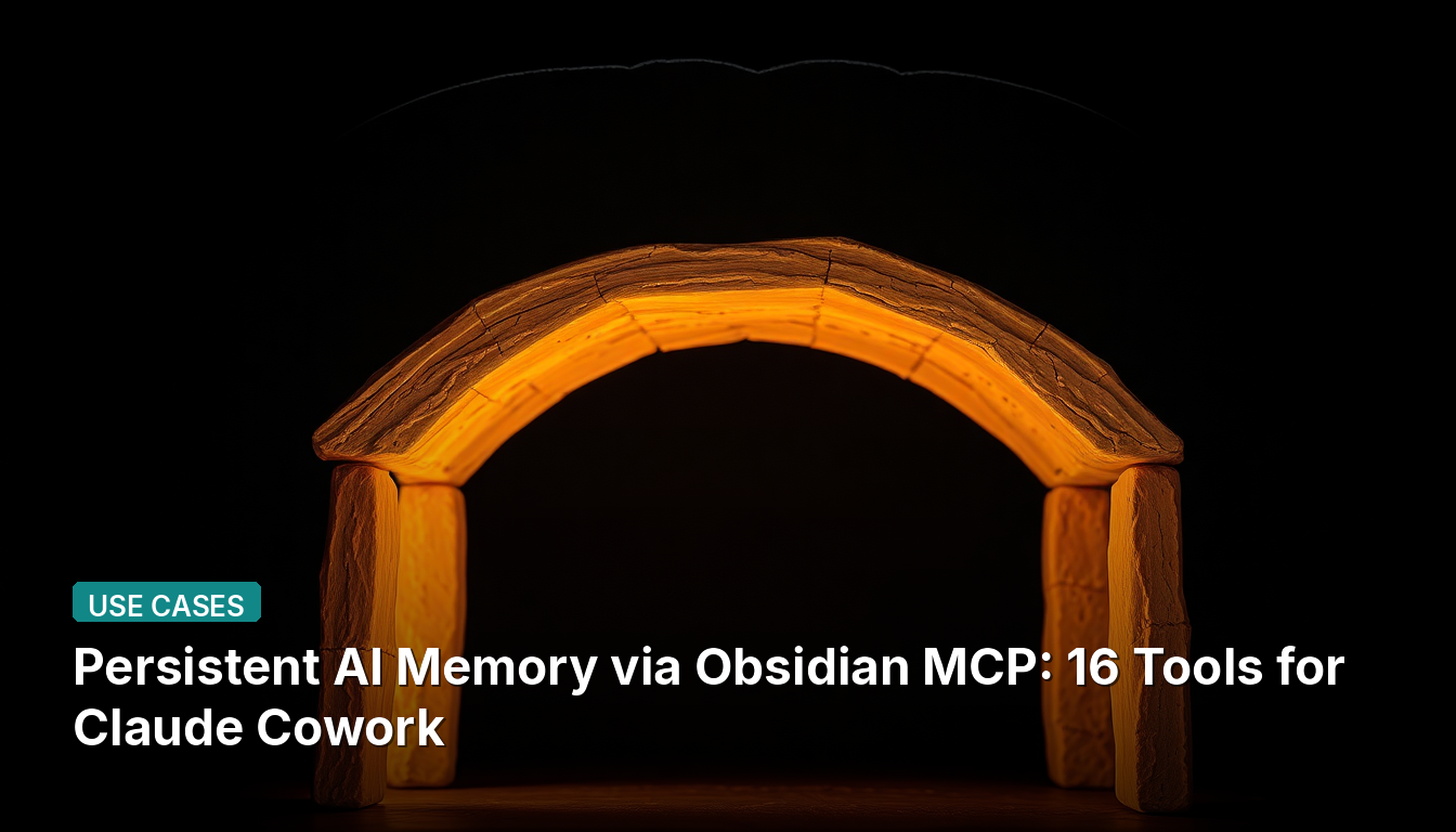지속적인 AI 메모리 via 옵시디언 MCP: 클로드 코워크를 위한 16가지 도구
