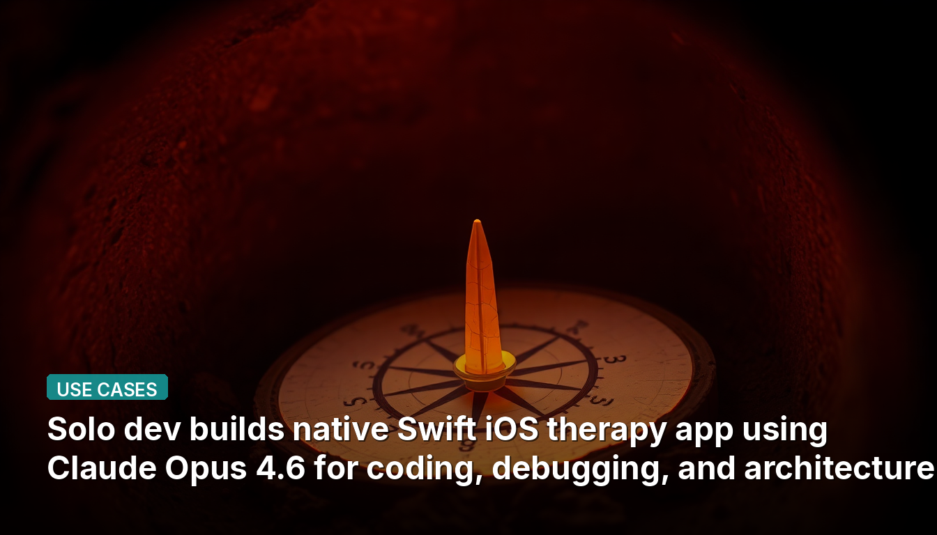 Développeur solo crée une application iOS thérapeutique en Swift avec Claude Opus 4.6 pour le codage, le débogage et l'architecture