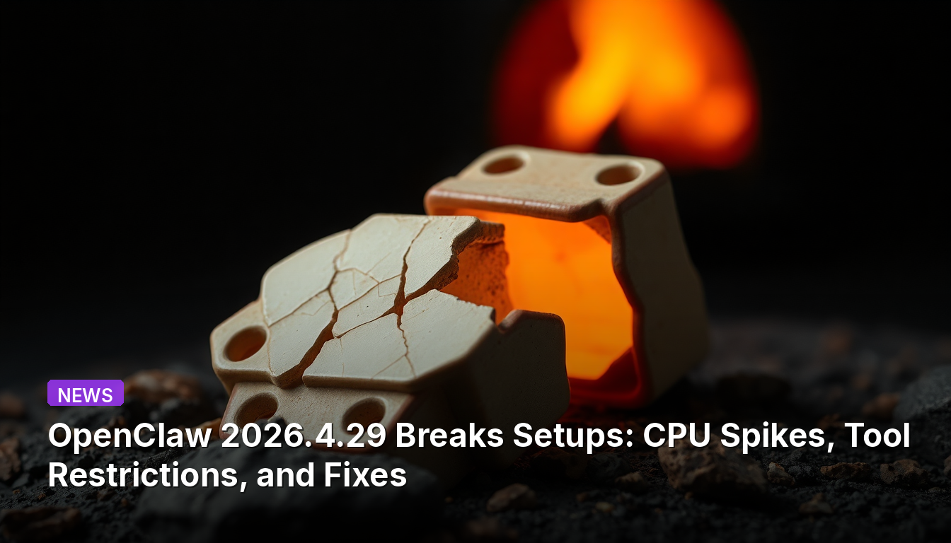 OpenClaw 2026.4.29 Breaks Setups: CPU Spikes, Tool Restrictions, and Fixes