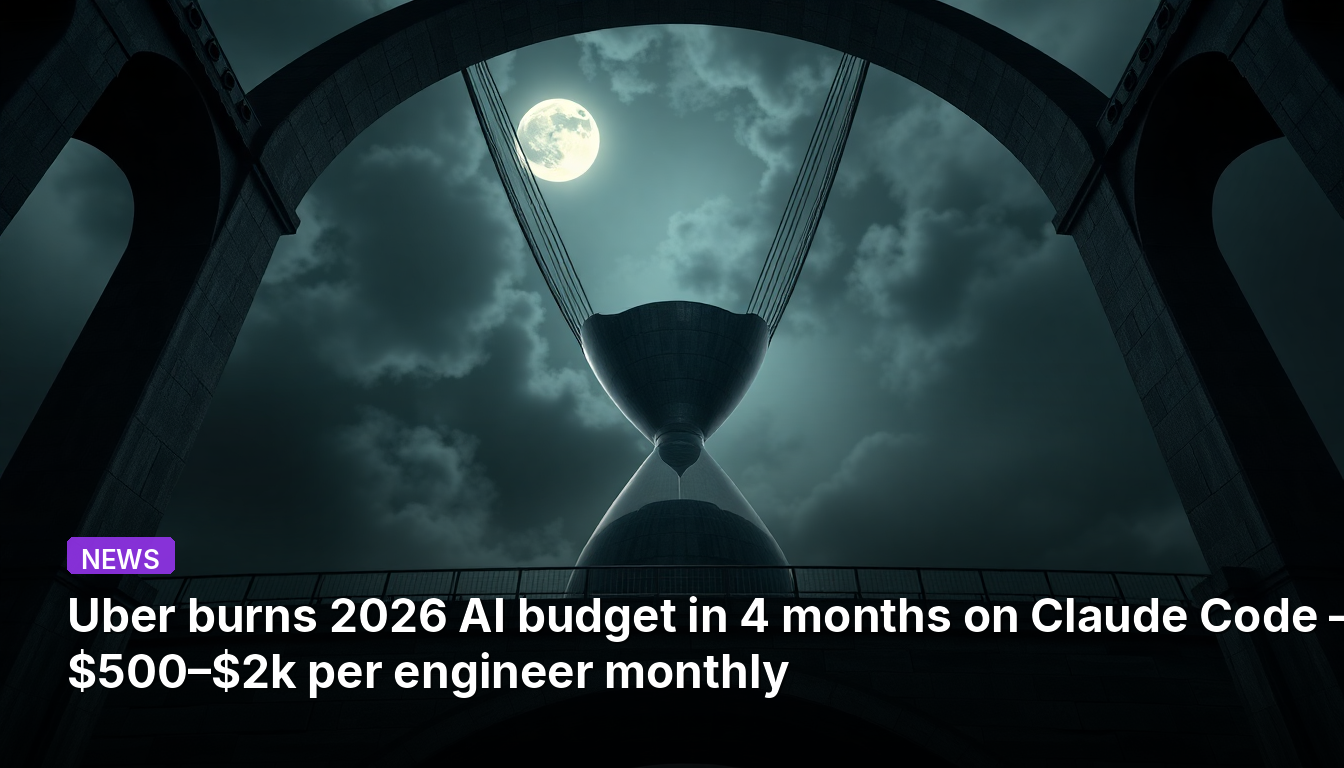 Uber épuise en 4 mois le budget IA 2026 avec Claude Code — 500 à 2 000 $ par ingénieur par mois