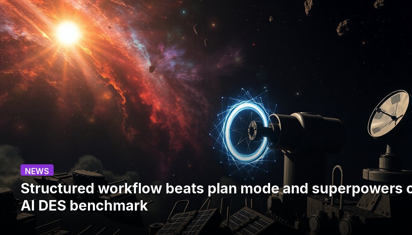 Flux de travail structuré dépasse le mode plan et les superpouvoirs sur le benchmark AI DES