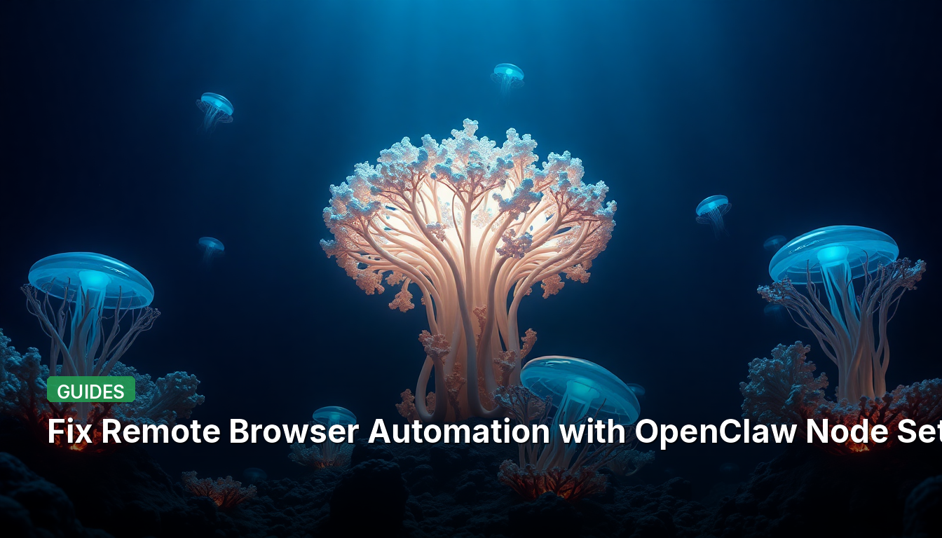 OpenClaw 노드 설정으로 원격 브라우저 자동화 수정하기