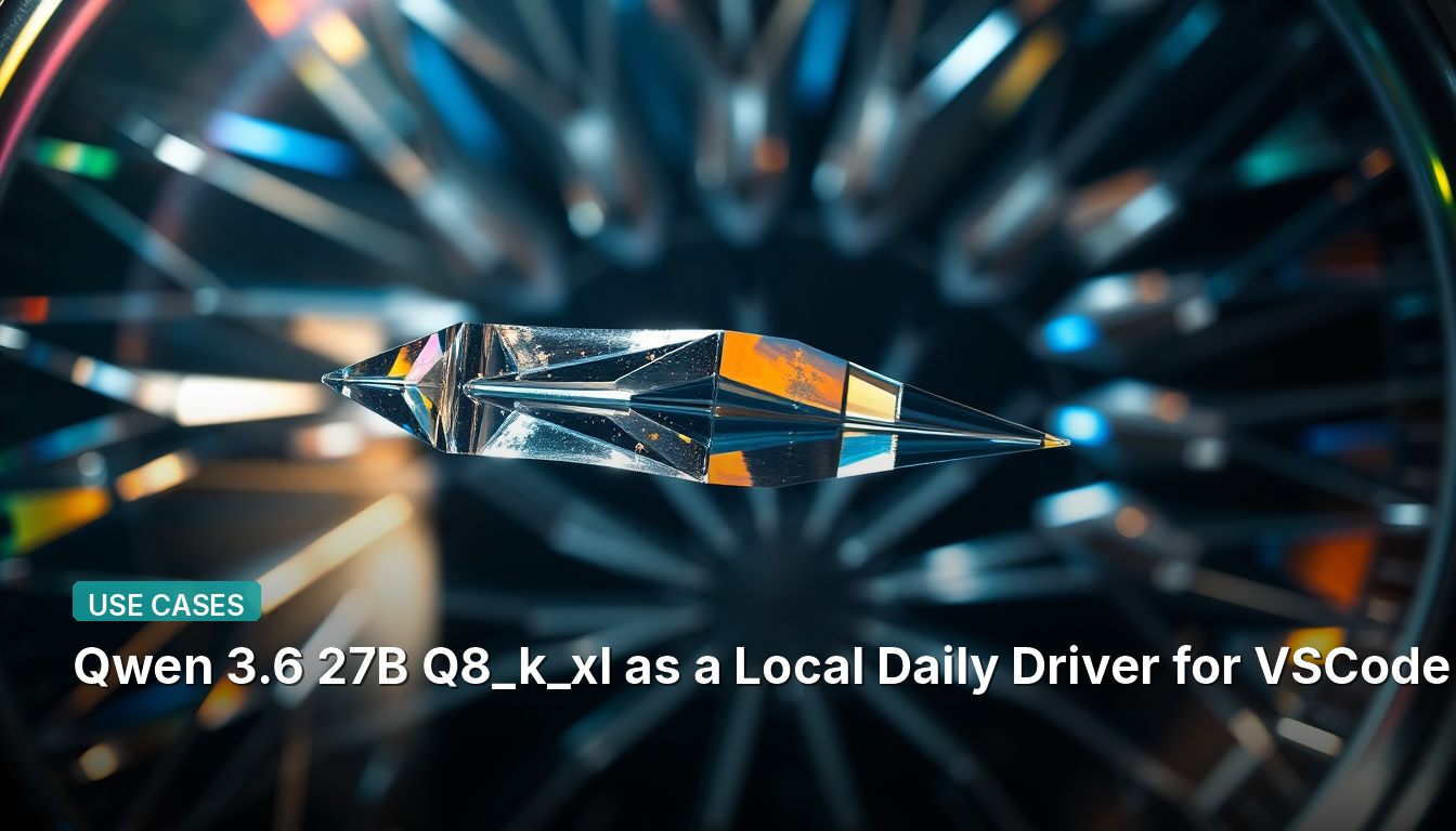 Qwen 3.6 27B Q8_k_xl en tant que pilote quotidien local pour VSCode