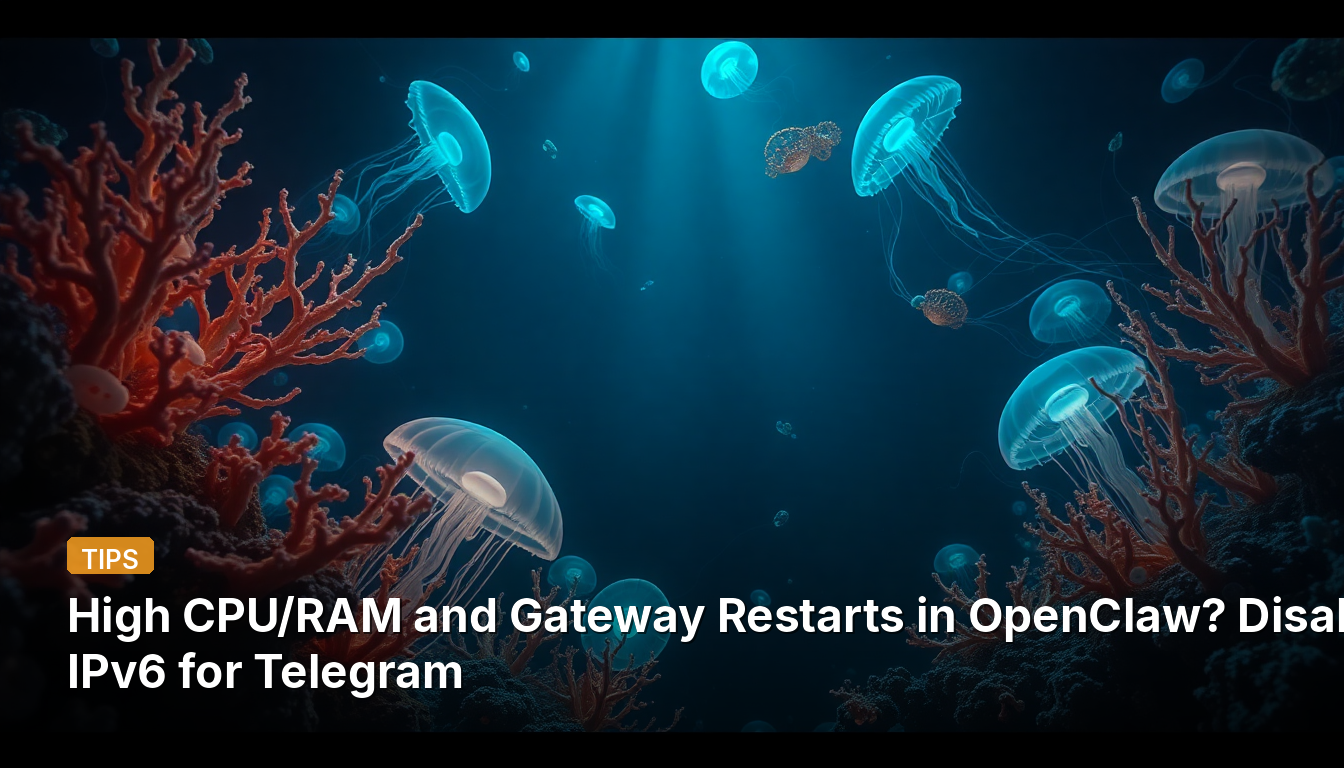 Taux élevé de CPU/RAM et redémarrages de la passerelle dans OpenClaw ? Désactivez IPv6 pour Telegram
