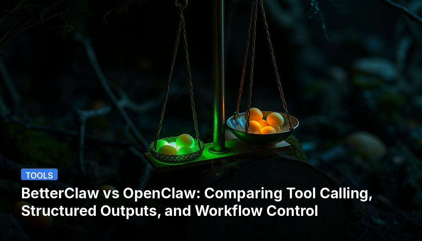 BetterClaw vs OpenClaw: Comparação de Chamadas de Ferramentas, Saídas Estruturadas e Controle de Fluxo de Trabalho